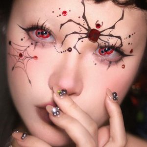 Coloredeye Twin Hex Red Prescription Cosplay Colored Contact Lenses