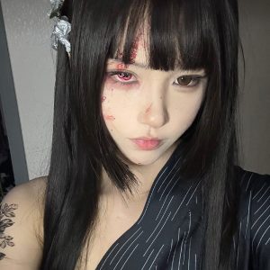 Coloredeye Twin Hex Red Prescription Cosplay Colored Contact Lenses