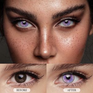 Coloredeye Lunar Glitter Violet Prescription Colored Contact Lenses