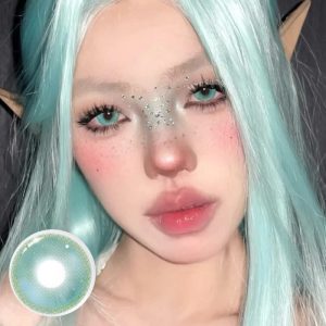 Coloredeye Lunar Glitter Green Prescription Colored Contact Lenses