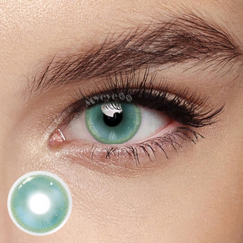Coloredeye Lunar Glitter Green Prescription Colored Contact Lenses