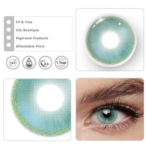 Coloredeye Lunar Glitter Green Prescription Colored Contact Lenses