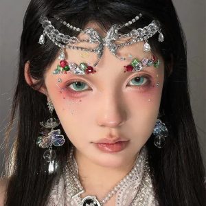 Coloredeye Lunar Glitter Green Prescription Colored Contact Lenses