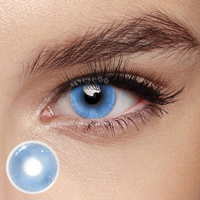 Coloredeye Lunar Glitter Blue Prescription Colored Contact Lenses