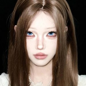 Coloredeye Lunar Glitter Blue Prescription Colored Contact Lenses