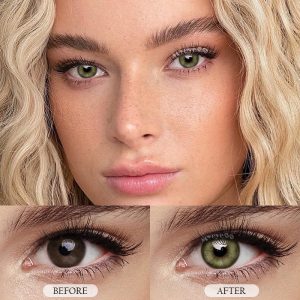 Coloredeye Rome Times Olive Green Prescription Colored Contact Lenses