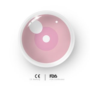 Coloredeye Blind Cloud Rim Pink Prescription Cosplay Colored Contact Lenses