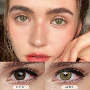 Coloredeye Halo Iris Green Colored Contact Lenses