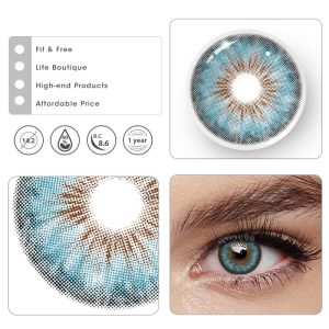 Coloredeye Halo Iris Blue Colored Contact Lenses