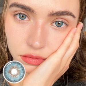 Coloredeye Halo Iris Blue Colored Contact Lenses