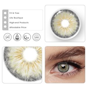 Coloredeye Halo Iris Grey Colored Contact Lenses