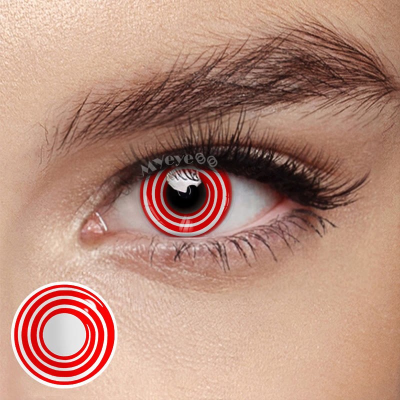 Coloredeye Swirl Red Cosplay Colored Contact Lenses
