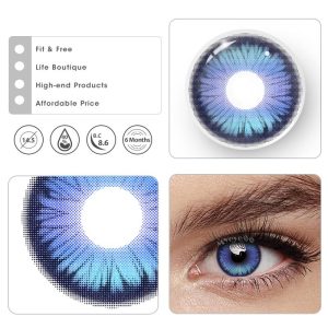 Coloredeye Butterfly Petal Blue Colored Contact Lenses丨6 Months