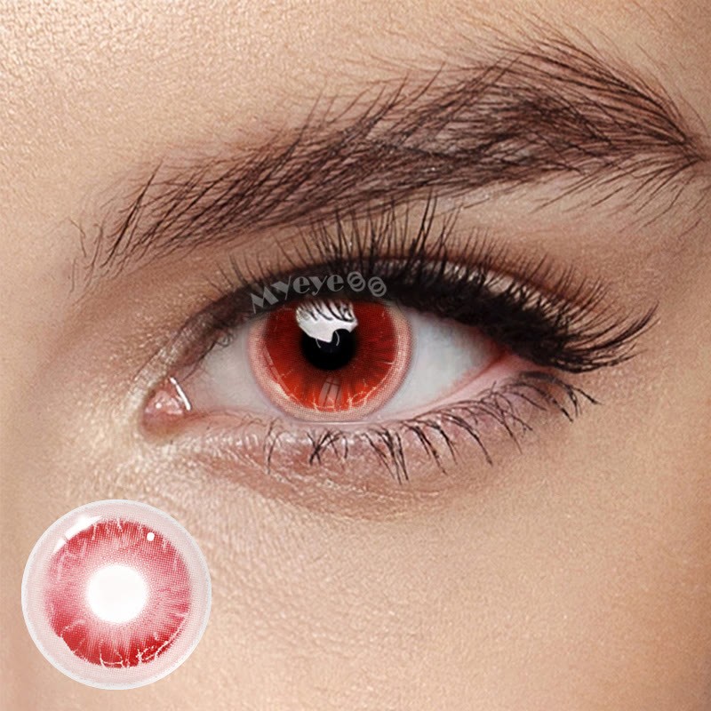 Coloredeye Blood Eclipse Red Cosplay Colored Contact Lenses丨1 Day