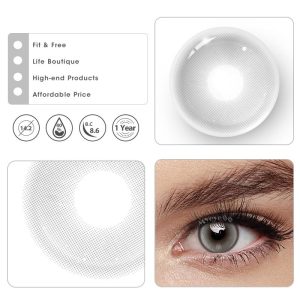 Coloredeye Monaco Grey Prescription Colored Contact Lenses