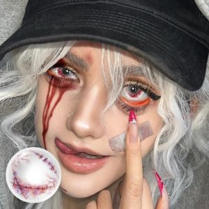 Coloredeye Witch's Brew White Red Cosplay Colored Contact Lenses丨1 Day