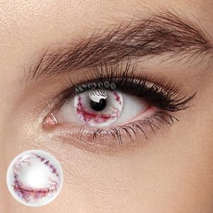 Coloredeye Witch's Brew White Red Cosplay Colored Contact Lenses丨1 Day