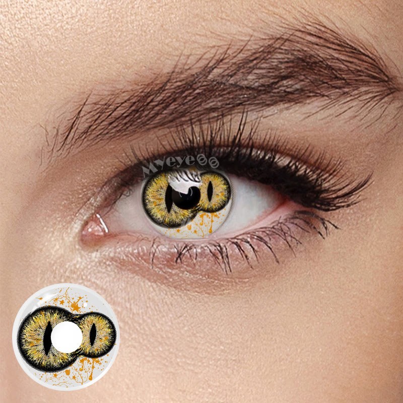 Coloredeye Twin Inferno Iris Gold Brown Cosplay Colored Contact Lenses丨1 Day