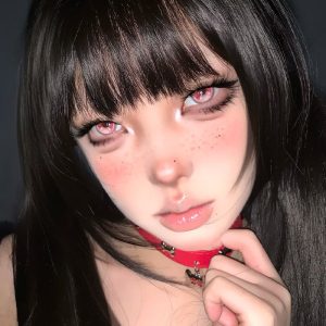 Coloredeye Stitch Button Pink Cosplay Colored Contact Lenses丨1 Day