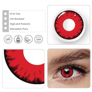 Coloredeye Miracle Times Red Prescription Cosplay Colored Contact Lenses