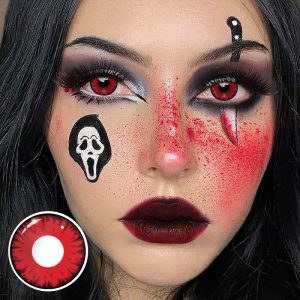 Coloredeye Miracle Times Red Prescription Cosplay Colored Contact Lenses