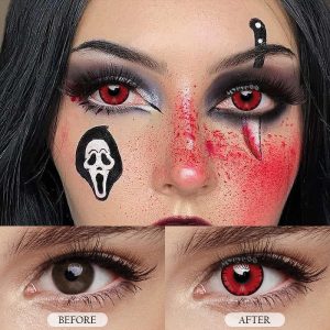 Coloredeye Miracle Times Red Prescription Cosplay Colored Contact Lenses