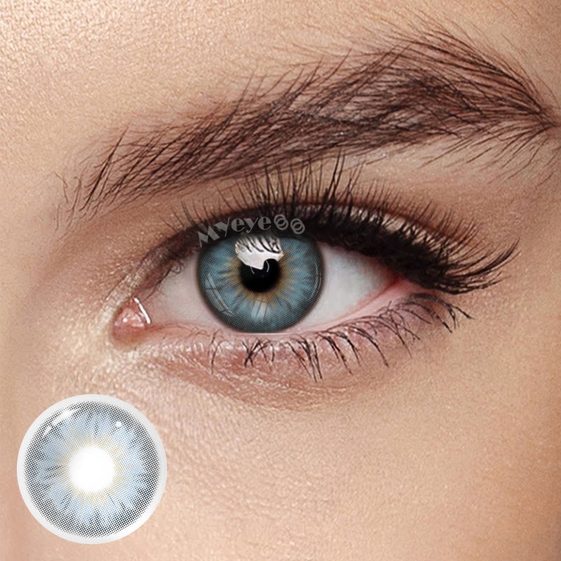Coloredeye Tiny Iris Blue Large Pupil Prescription Colored Contact Lenses