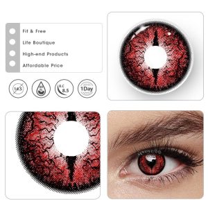 Coloredeye Soulworm Red Cosplay Colored Contact Lenses丨1 Day