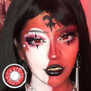Coloredeye Red Prescription Cosplay Colored Contact Lenses