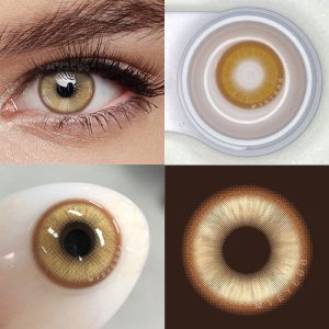 Coloredeye Magic Coral Gold Brown Prescription Colored Contact Lenses