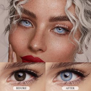 Coloredeye Rome Times Blue Prescription Colored Contact Lenses