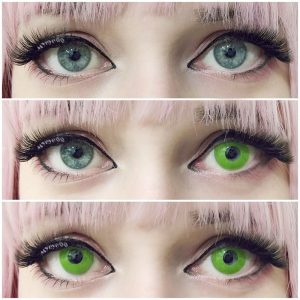 Coloredeye Green Block Cosplay Prescription Colored Contact Lenses