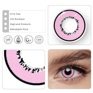 Coloredeye Elements Pink Prescription Cosplay Colored Contact Lenses
