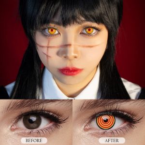 Coloredeye Chainsaw Man Yellow Rings Cosplay Colored Contact Lenses