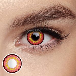 Coloredeye Sunflower Red Brown Prescription Cosplay Colored Contact Lenses