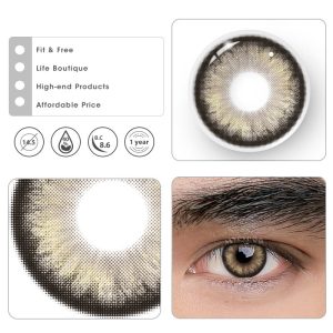 Coloredeye Pearlescent Brown Prescription Men Colored Contact Lenses