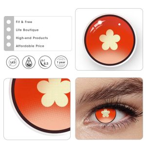 Coloredeye Blind Hutao Red Cosplay Colored Contact Lenses