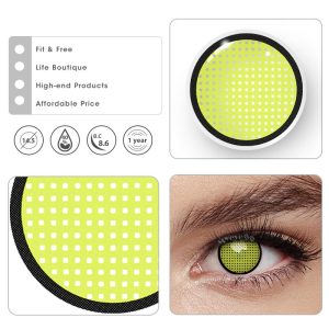 Coloredeye Blind Yellow Manson Mesh Cosplay Colored Contact Lenses
