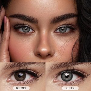 Coloredeye Unspoken Mirage Grey Black Prescription Colored Contact Lenses