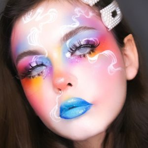 Coloredeye Blind White Mesh Cosplay Colored Contact Lenses