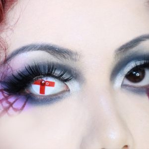 Coloredeye Blind Red Cross Cosplay Colored Contact Lenses