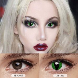 Coloredeye Blind Snake Eyes Green Cosplay Colored Contact Lenses