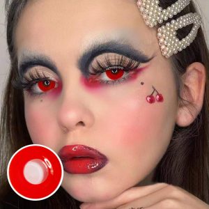 Coloredeye Vampire Red Block Prescription Cosplay Colored Contact Lenses