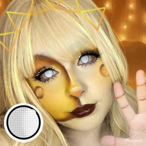 Coloredeye Blind White Manson Mesh Prescription Cosplay Colored Contact Lenses
