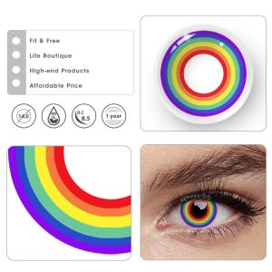Coloredeye Circle Rainbow Prescription Cosplay Colored Contact Lenses