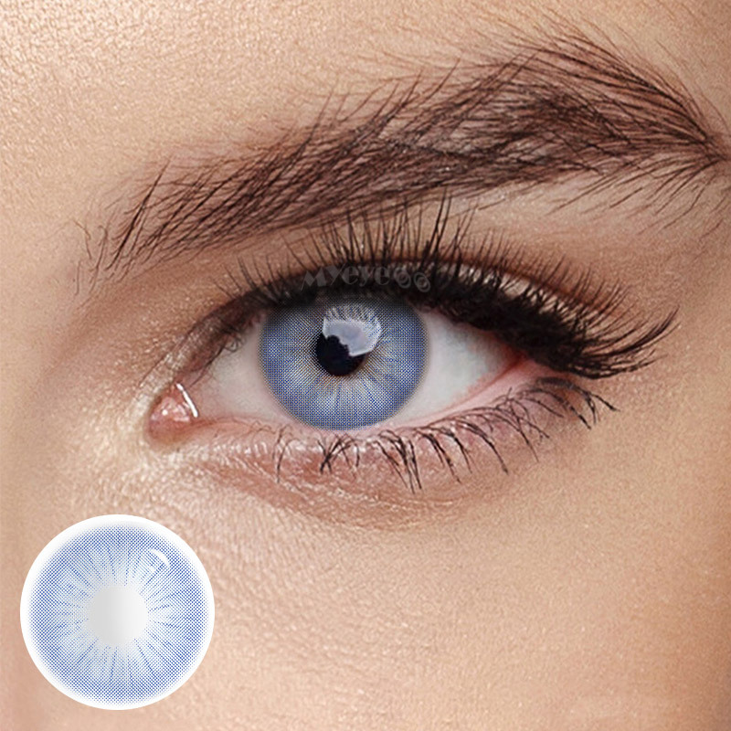 Coloredeye Rome Times Blue Prescription Colored Contact Lenses