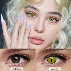 Coloredeye Maru Green Cat Eye Cosplay Colored Contact Lenses