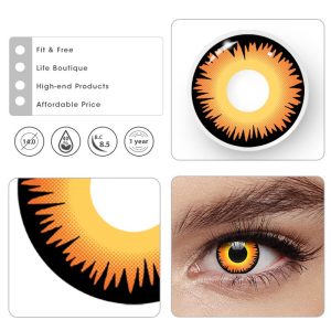 Coloredeye Wolf Eye Orange Prescription Cosplay Colored Contact Lenses