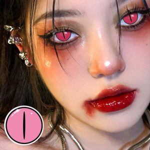 Coloredeye Blind Kamado Nezuko Rose Cosplay Colored Contact Lenses