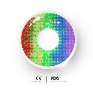 Coloredeye Pride Day Multi Rainbow Prescription Cosplay Colored Contact Lenses